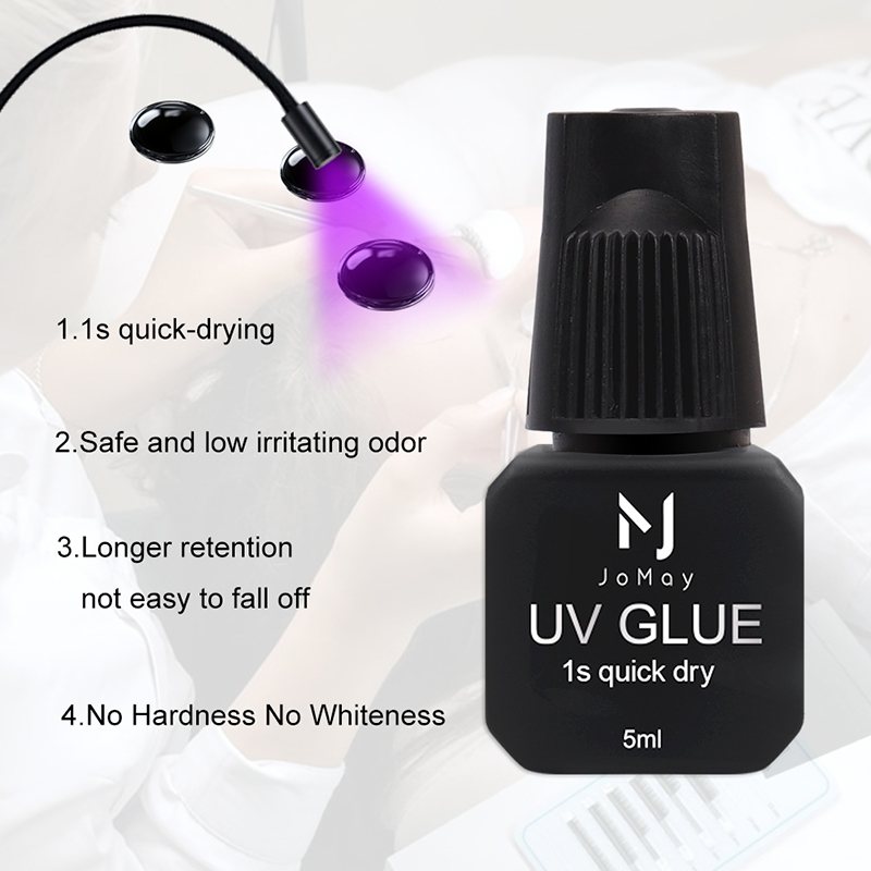 Eyelash Extension Uv - JOMAY UV กาวขนตาปลอมกาว 5ml กาวสีดําแห้งเร็วเครื่องมือแต่งหน้า Professional