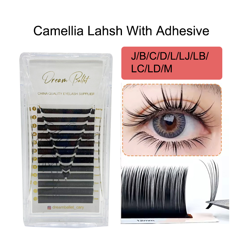 Eyelash Extension Russian Volume - ขนตาปลอม Dream Ballet Camellia Lashes พร้อมกาวติดขนตา