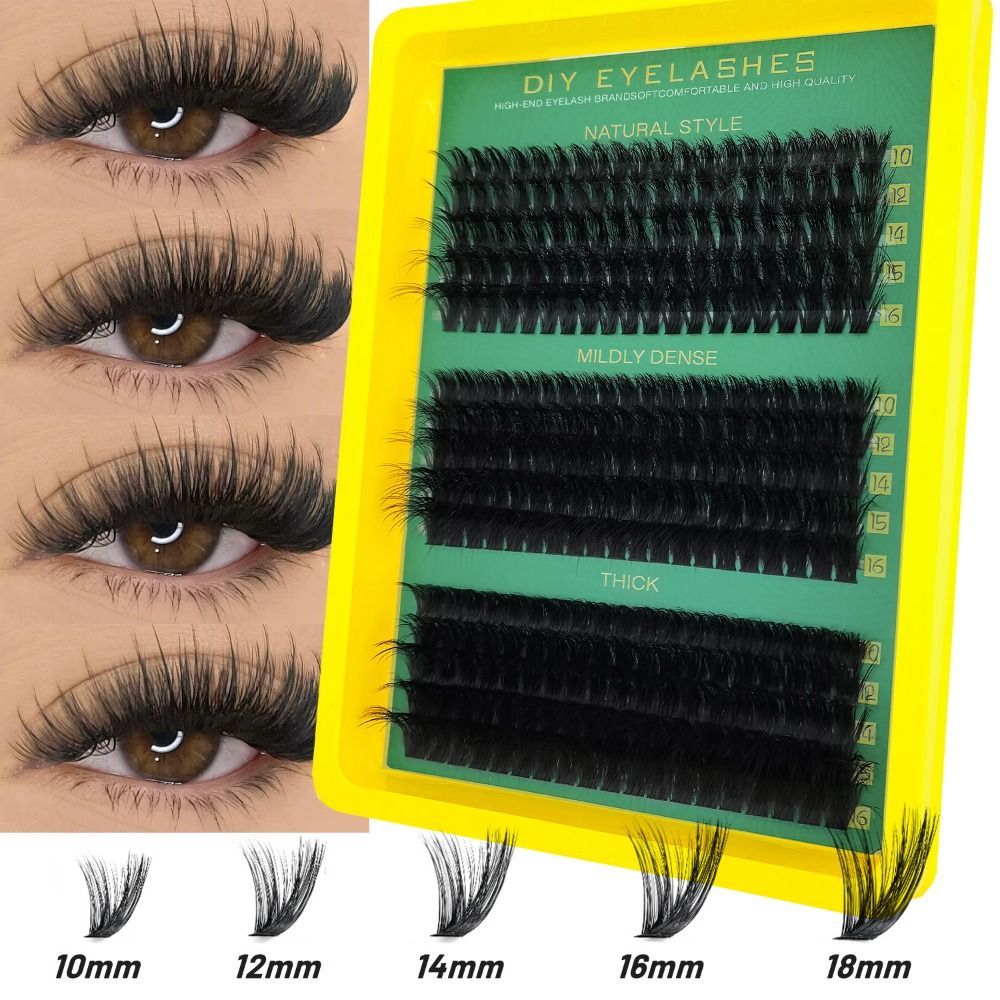 Eyelash Extension Look - ขนตาปลอมแบบธรรมชาติ ชุดต่อขนตา DIY แบบเส้นต่อเส้น ดีไซน์แบบกลุ่ม สำหรับแต่งหน้าเสริมความงาม
