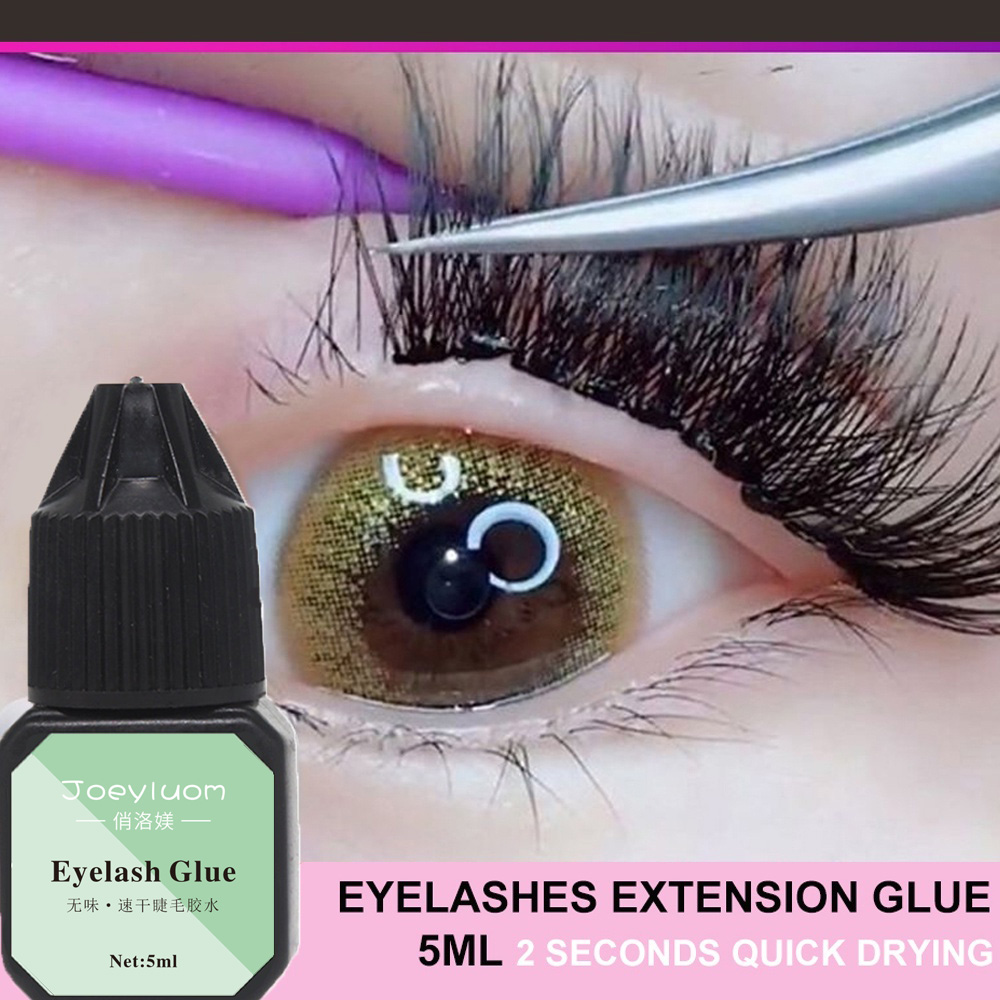 Eyelash Extension Last - 5 มล. ไม่มีการระคายเคืองกาวต่อขนตาแห้งเร็วยาวนานกันน้ำกาวสีดำกาวต่อขนตาเครื่องมือแต่งหน้า