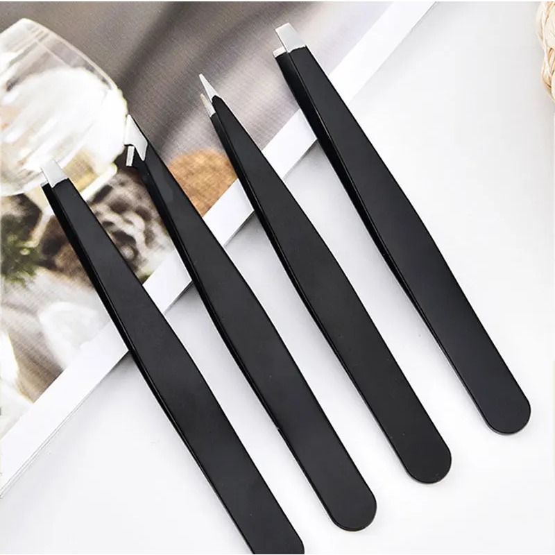 Lash Extension Tweezers - แหนบถอนขนละเอียดความแม่นยำสูง 4 ชิ้น สำหรับถอนเครา คิ้ว ขนตา
