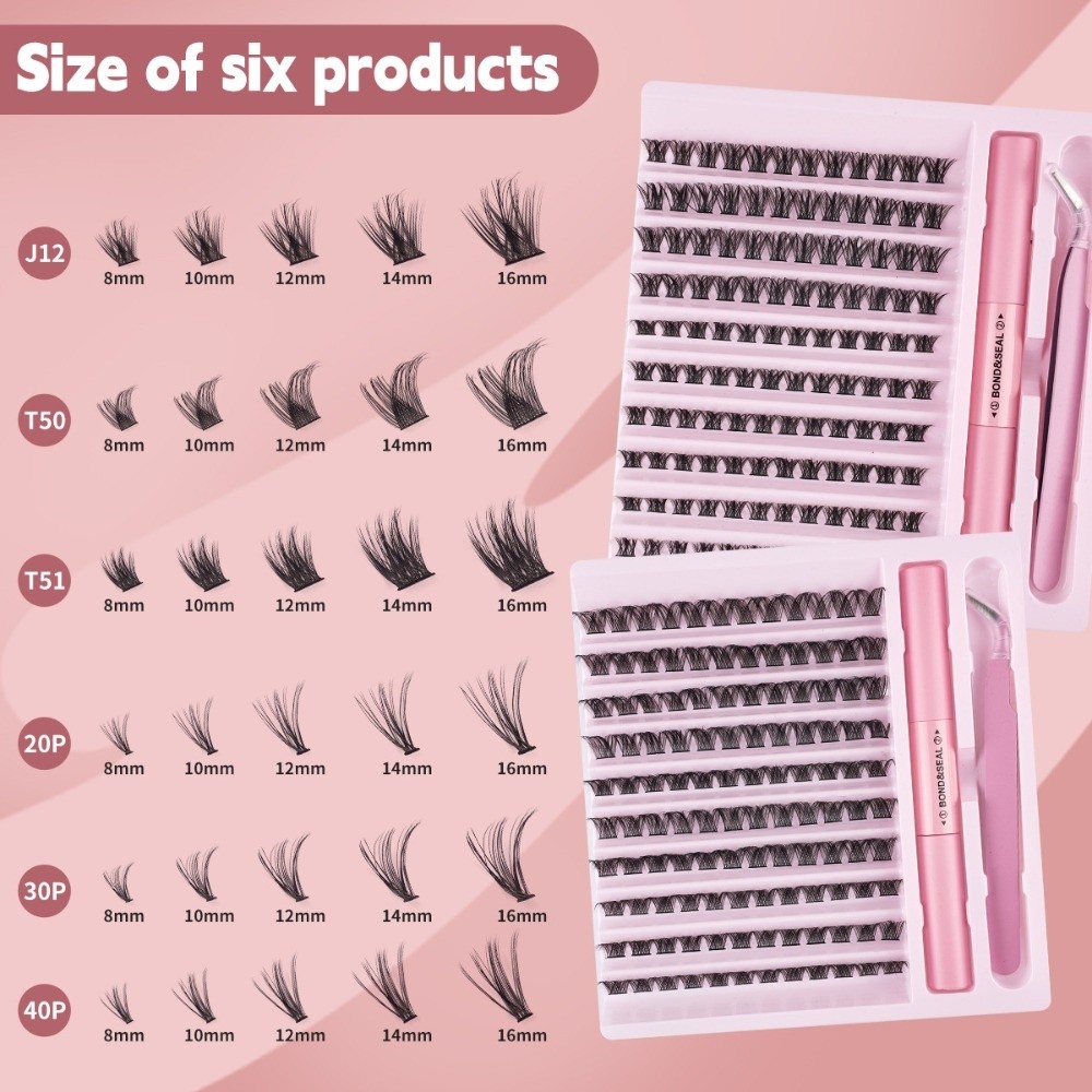 Eyelash Extension Look - ขนตาปลอมคุณภาพสูงแบบติดกาว ดีไซน์เป็นช่อ ให้ลุคธรรมชาติ แบบเส้นเส้นเรียงตัวสวย สำหรับต่อขนตาด้วยตัวเอง
