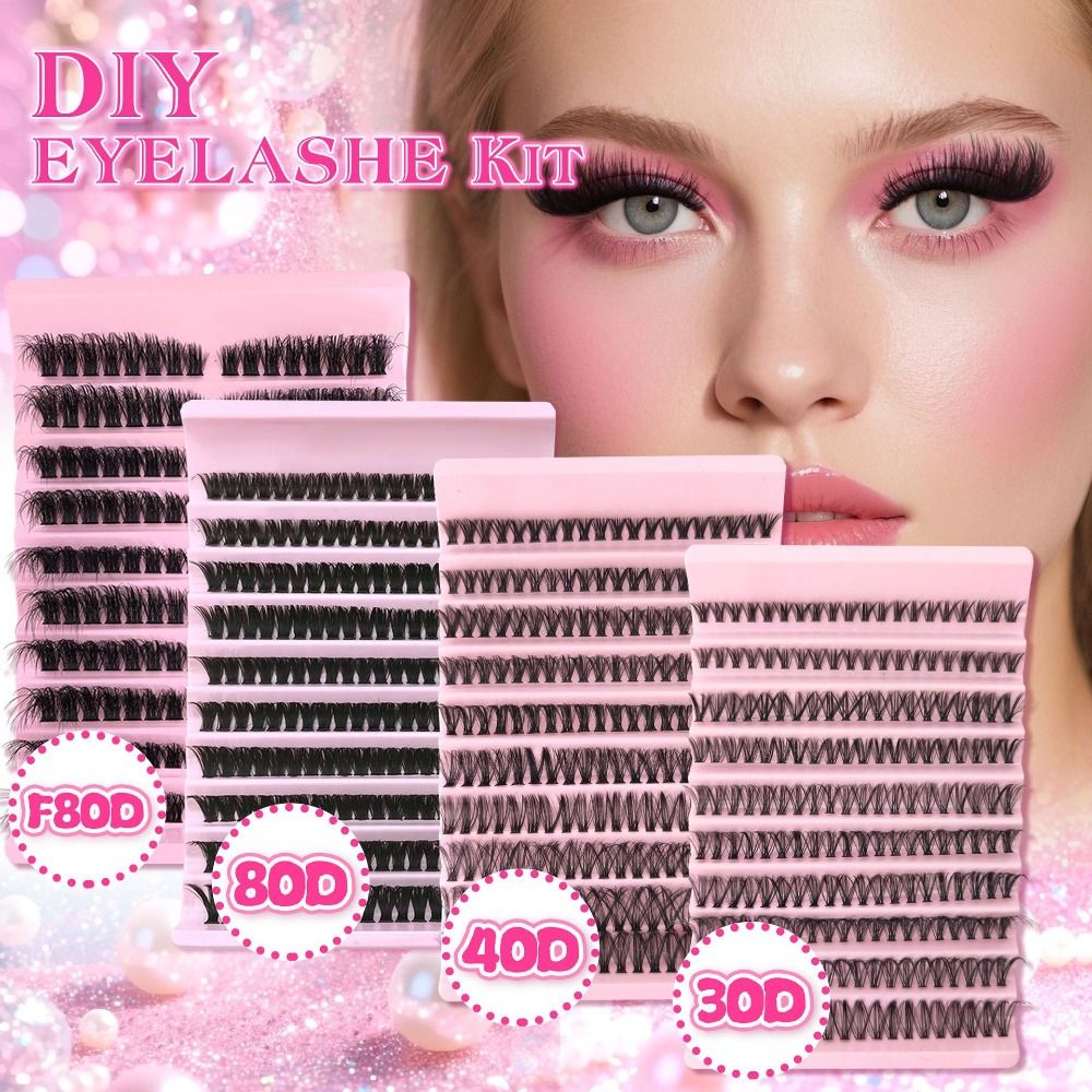 Eyelash Extension Look - ขนตาปลอมแบบธรรมชาติ สไตล์ Wispy ชุดต่อขนตา DIY แบบ