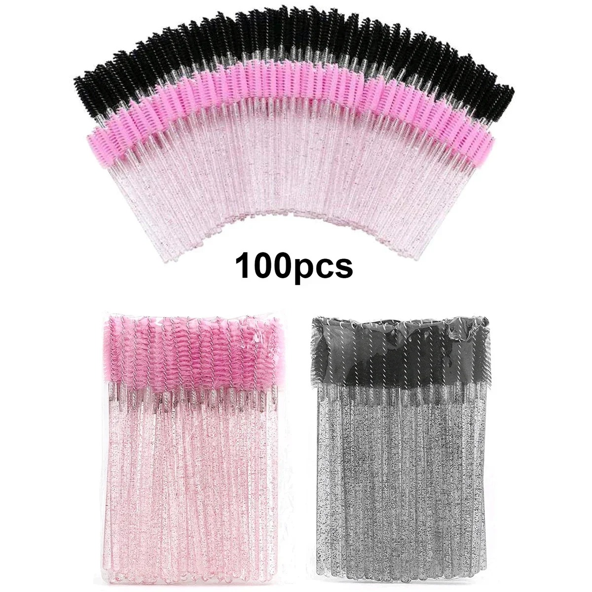 Eyelash Extension Vendor - 100pcs Disposable แปรงขนตา Spoolies Micro Lash