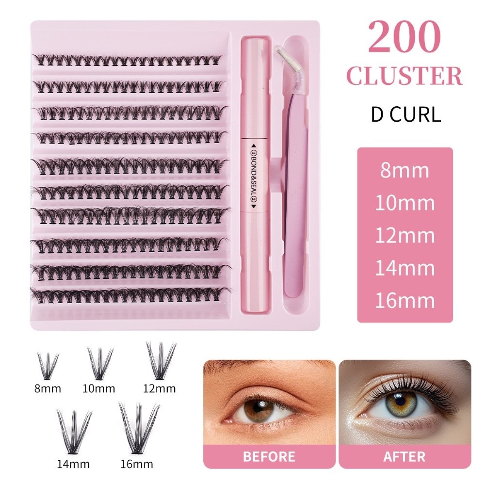 Eyelash Extension Look - ขนตาปลอมคุณภาพสูง ติดแน่น ทนนาน ดูเป็นธรรมชาติ สไตล์วิสปี้ แบบติดกาว