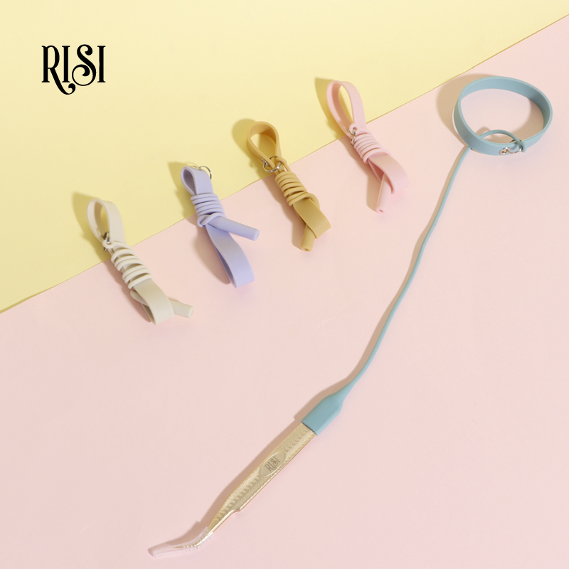 Lash Extension Tweezers - คีมหนีบตัวต่อขนตาซิลิโคน rizi สายรัดขนตาเครื่องมือยืดขยายตัวต่อขนตาอุปกรณ์เสริมสำหรับดัดขนตา