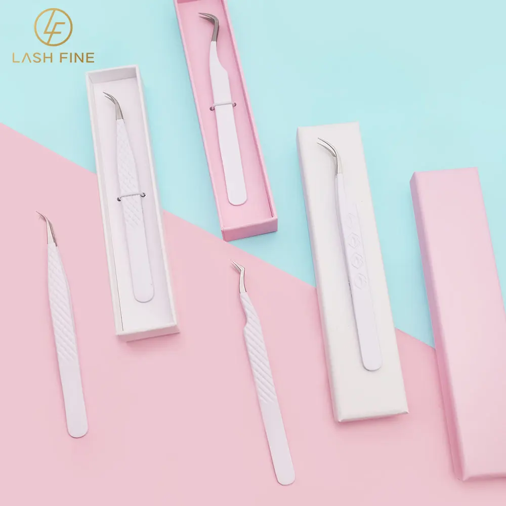 รูปหัวใจขนตาแหนบสแตนเลส Volume - Lash Extension Tweezers บทวิจารณ์และราคา