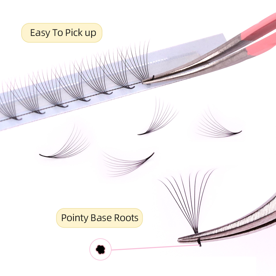 ขนตาปลอมตัวต่อขนตาขนมิงค์0.05/ - Eyelash Extension Russian Volume บทวิจารณ์และราคา