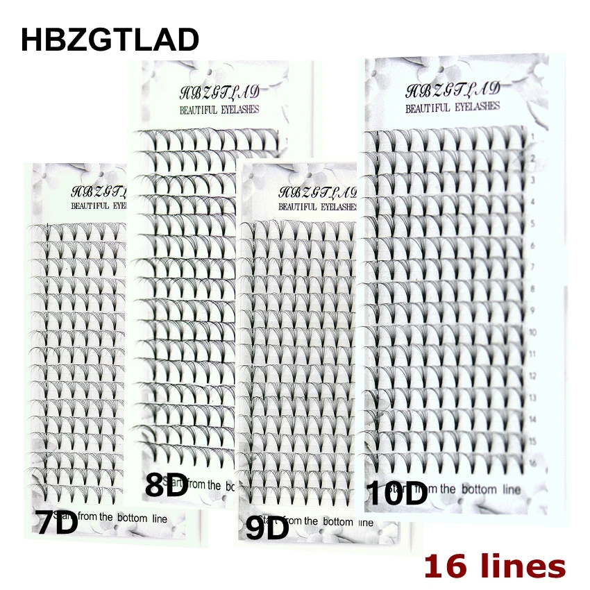 HBZGTLAD ขนตาปลอมแบบสำเร็จรูป  - Eyelash Extension Russian Volume บทวิจารณ์และราคา