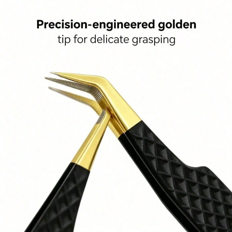 แหนบปลายไฟเบอร์สแตนเลสสีดำ 4 ช - Lash Extension Tweezers บทวิจารณ์และราคา