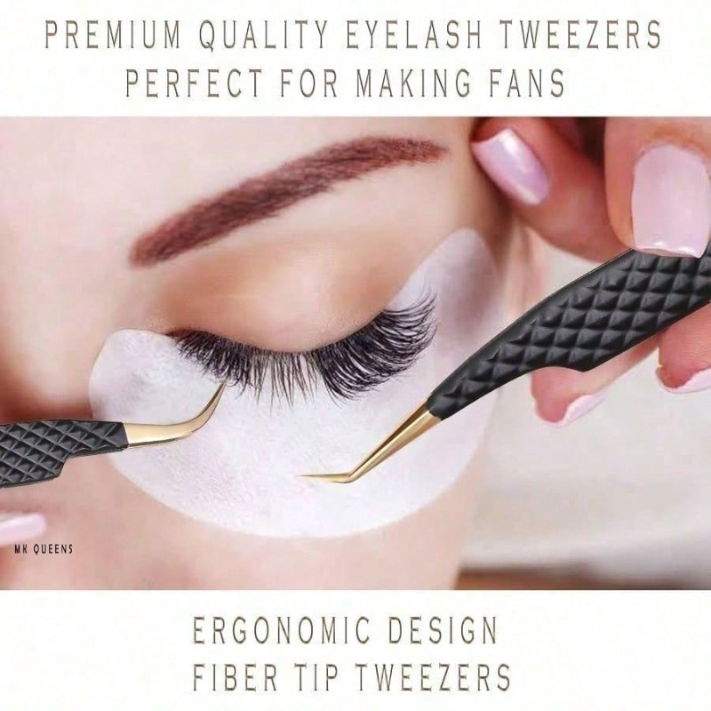แหนบปลายไฟเบอร์สแตนเลสสีดำ 4 ช - Lash Extension Tweezers บทวิจารณ์และราคา