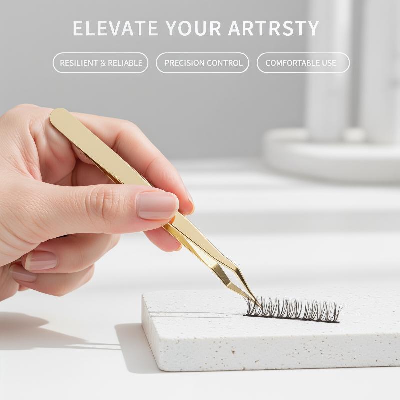 แหนบต่อขนตาสแตนเลส 1 ชุด ด้ามย - Lash Extension Tweezers บทวิจารณ์และราคา