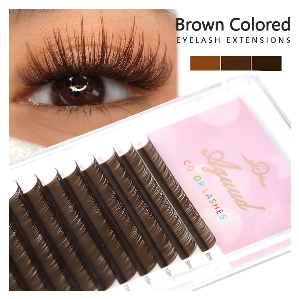 สี Lash สีม่วงสีฟ้าสีน้ําตาลสี - Eyelash Extension Uv บทวิจารณ์และราคา