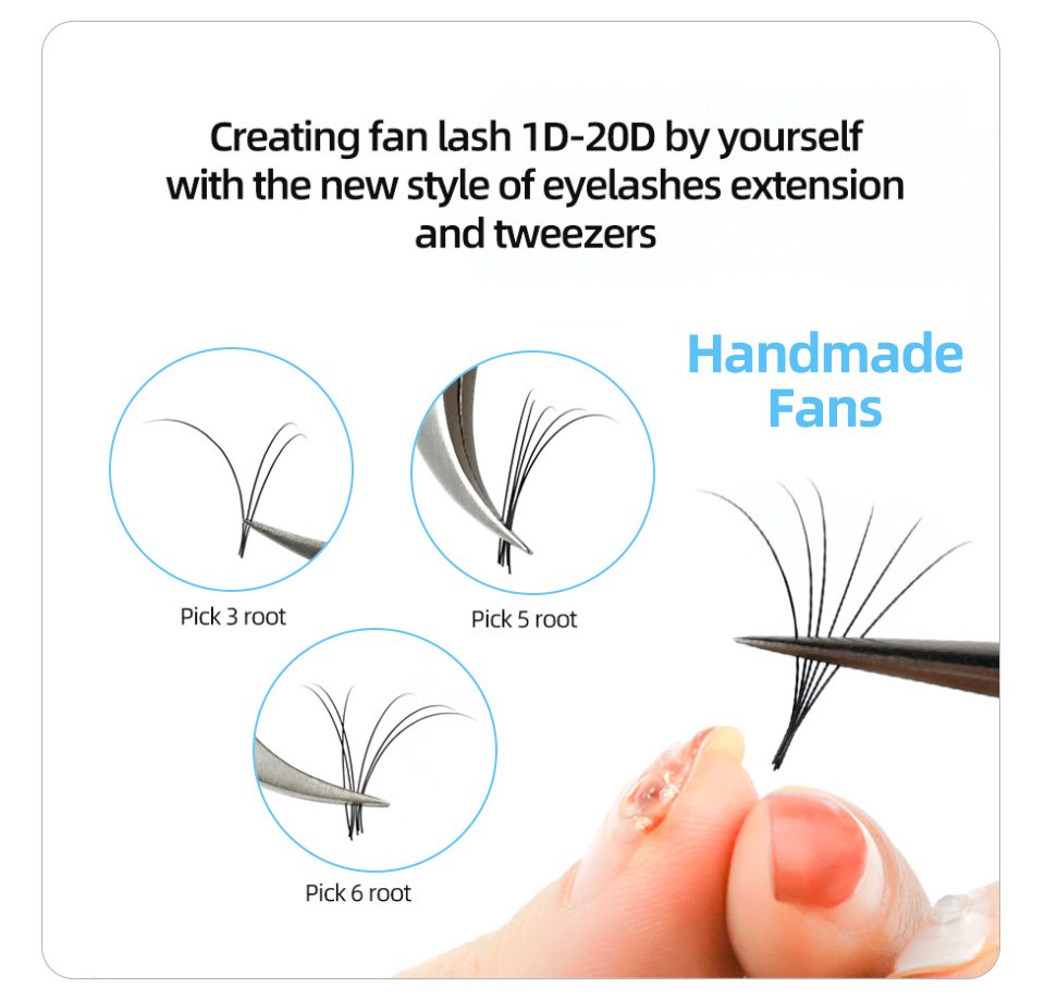 Aguud ขนตาปลอม16แถวยาว16-20มม. - Eyelash Extension Russian Volume บทวิจารณ์และราคา