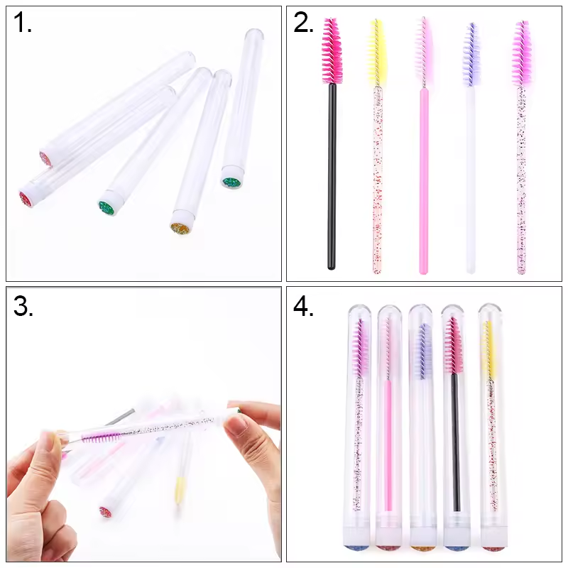 แปรงขนตาหลอดพร้อมแปรงคิ้วมาสคา - Eyelash Extension Vendor บทวิจารณ์และราคา