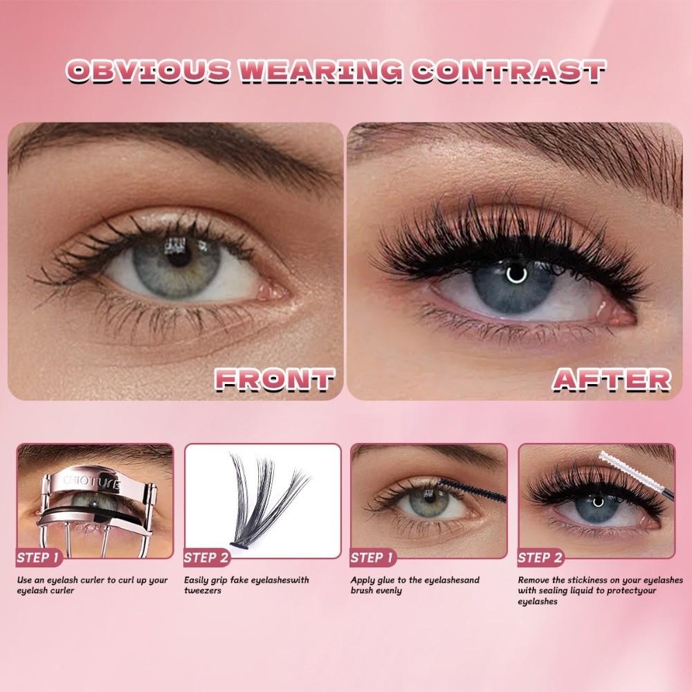 ขนตาปลอมแบบธรรมชาติ ความยาว 8- - Eyelash Extension Look บทวิจารณ์และราคา