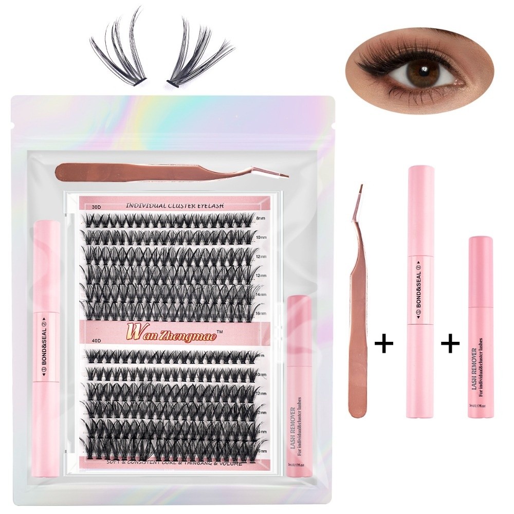 ขนตาปลอมแบบติดกาวและซีล ความยา - Eyelash Extension Look บทวิจารณ์และราคา