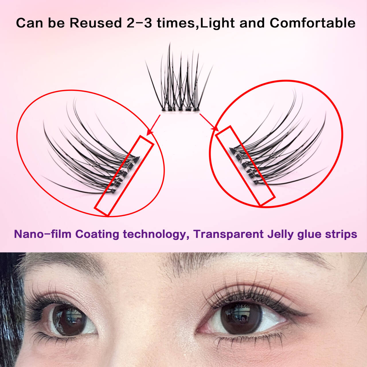 ขนตาปลอมแบบไม่ต้องใช้กาว ขนาดใ - Eyelash Extension Last บทวิจารณ์และราคา