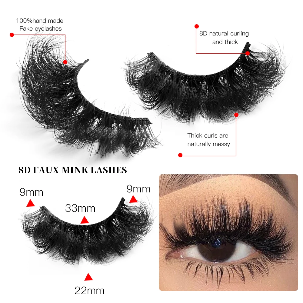 ขนตาปลอมแบบฟูฟ่อง 5 คู่ ขนตาปล - Eyelash Extension Last บทวิจารณ์และราคา