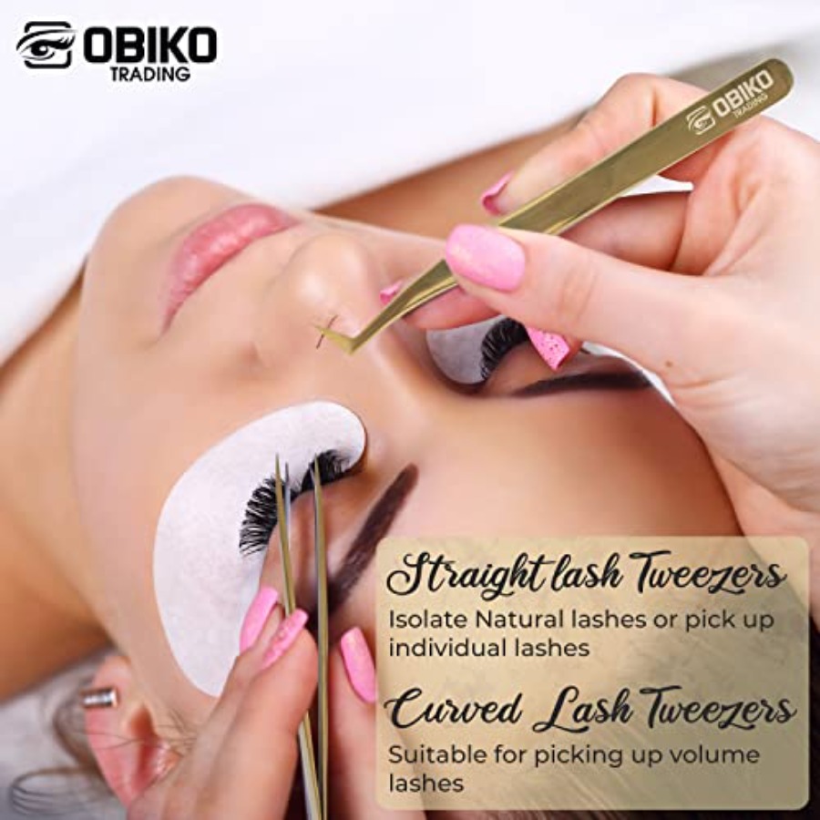 ชุดแหนบต่อขนตาโอบิโกะ 2 ชิ้น ช - Lash Extension Tweezers บทวิจารณ์และราคา